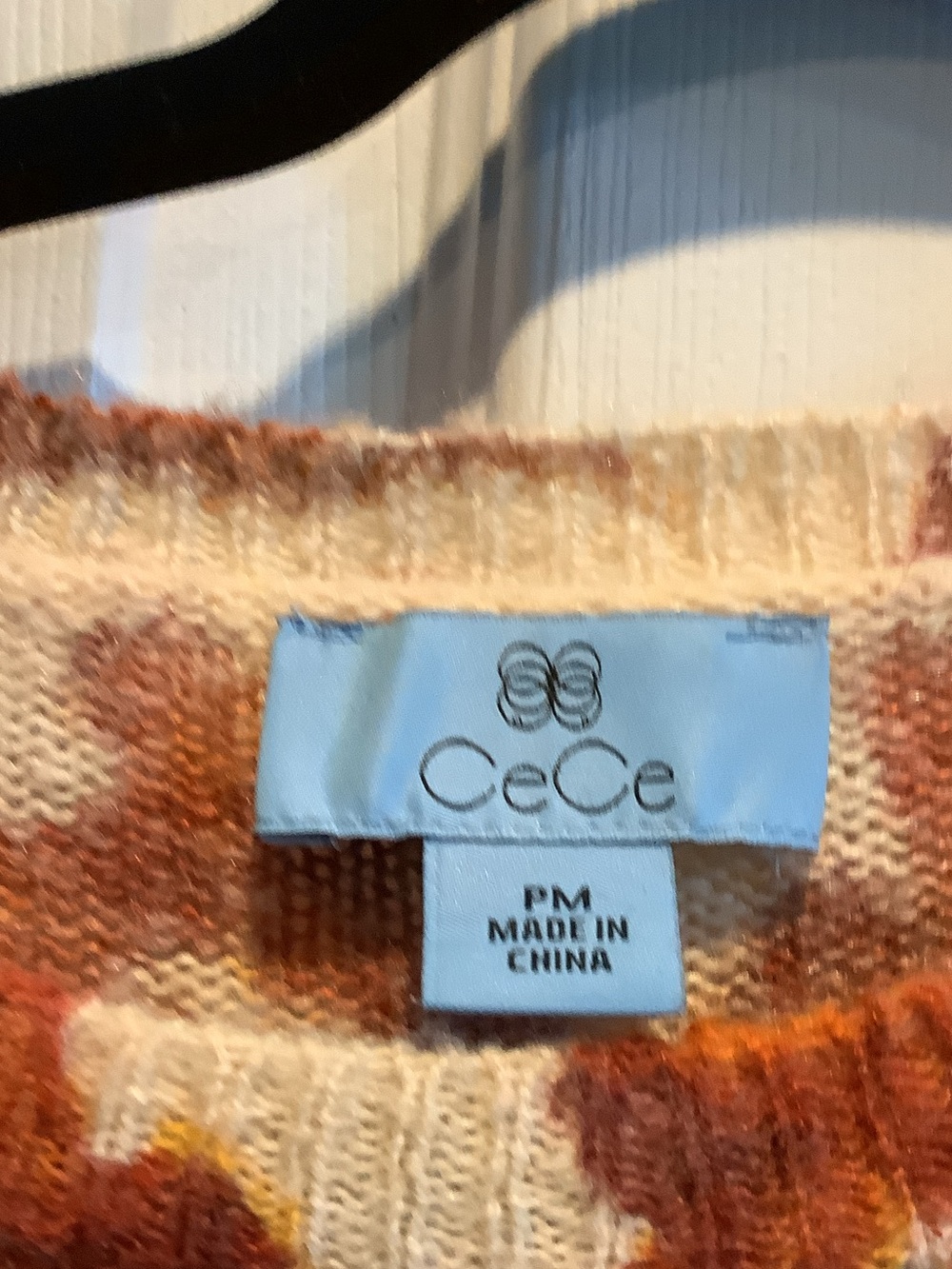 CeCe Cream Sweater with Autumn Floral Print - Picture 2 of 10